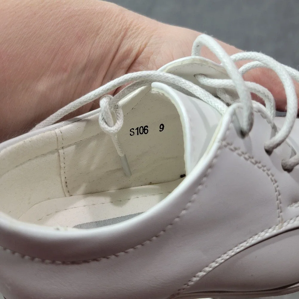 Tip Top Boys White Lace Up Dress Shoes Oxford S106 Size 9 Toddler Formal Wedding